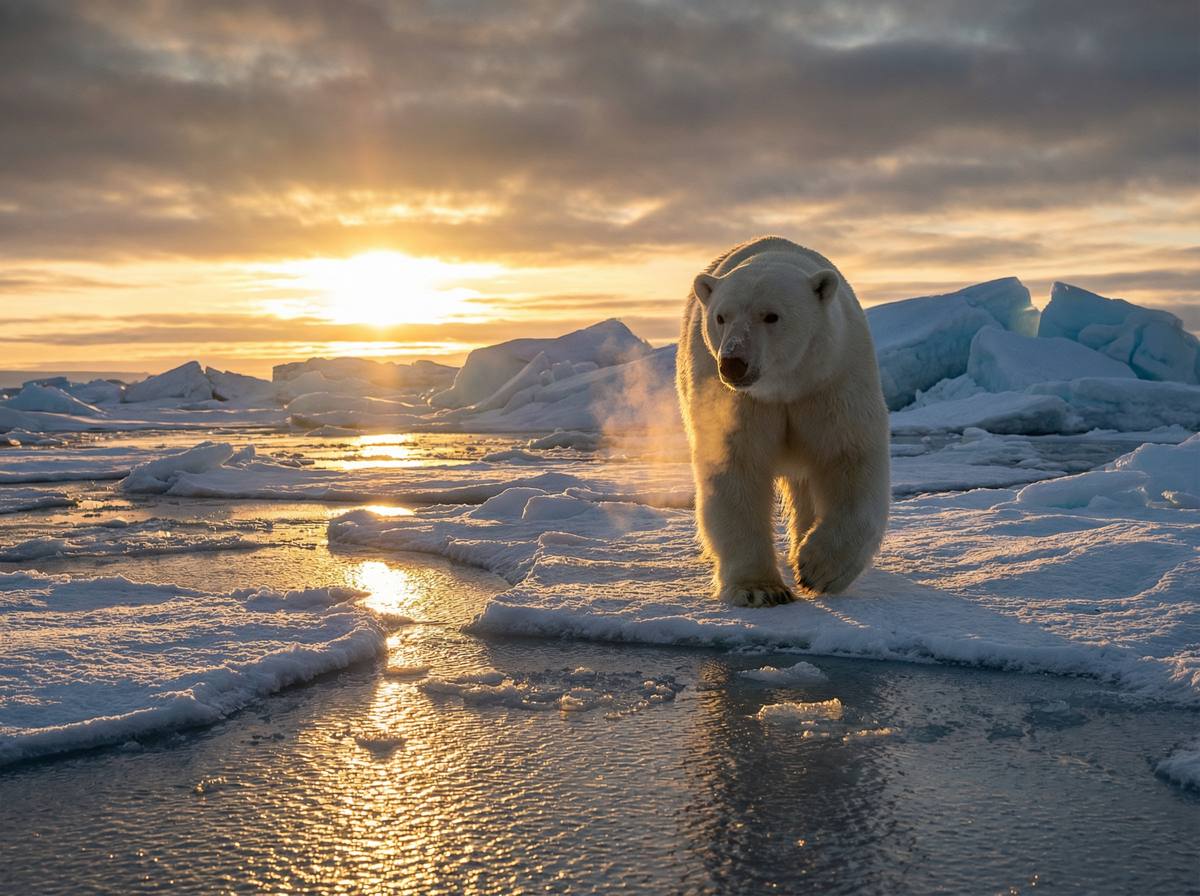 探花视频 - 北极熊冰原漫步
